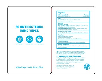 61468-PB-1 Antibacterial Hand Wipes.jpg Antibacterial Hand Wipes Label - 61468 PB 1 Antibacterial Hand Wipes